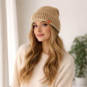 Striped Knit Beanie Hat